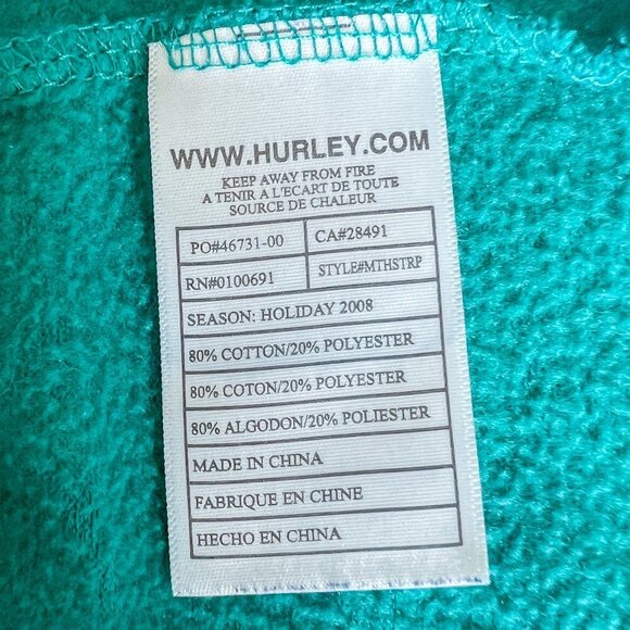 ⭐️⭐️SOLD⭐️⭐️ Men's Hurley Graphic Sweatshirt | Hood | Pull Over | Lightweight - Picture 7 of 8